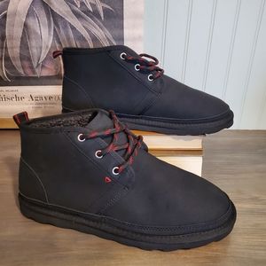 Guess Mens Faux Fur Lined Boots Black GMWarren-C Mid NEW Sz 10